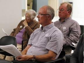 LUKE HENDRY/The Intelligencer
John Smylie of Our TMH at Tuesday's QHC meeting.