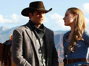 James Marsden and Evan Rachel Wood in "Westworld."