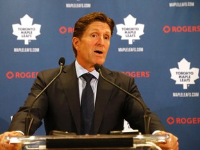 One of Mike Babcock’s goals entering Maple Leafs training camp was to get the veterans on the roster to buy into his system and be leaders. (Michael Peake/Toronto Sun)