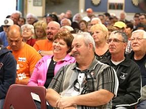 It was a packed house during the CBC Nickel Belt debate in Chelmsford, Ont. on Wednesday, September 30, 2015. Gino Donato/Sudbury Star/Postmedia Network