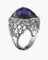 An amethyst ring with detail.