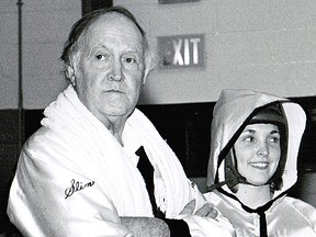 The late Slim Robertson with his daughter, Tanya, during her successful run as a national and provincial boxing champion. (Submitted photo)