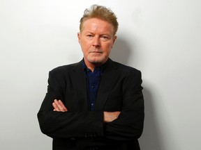 In this Sept. 17, 2015 photo, Don Henley poses at the CMT Studios in Nashville, Tenn., to promote his new country album, "Cass County," out on Sept. 25. (Photo by Wade Payne/Invision/AP)