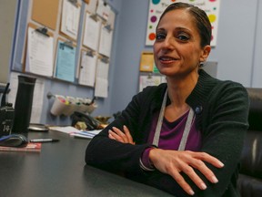 Dima Nijmeh-Mantia, principal of Bedford Park Junior Public School, discusses how she saved the school's Terry Fox run Thursday October 1, 2015. (Dave Thomas/Toronto Sun)