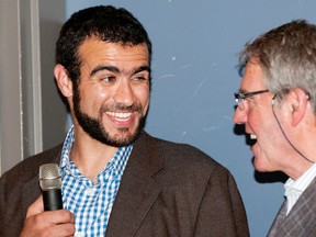 Omar Khadr attends a the screening of a movie about himself entitled 'Guantanamo's Child: Omar Khadr' September 25, 2015 at the Globe Cinema in Calgary, Alta. (RYAN MCLEOD/CALGARY SUN)