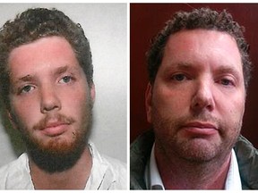 Paul Jackson is seen in a 1990 picture taken by the Hillsboro Oregon Police Department (L) and in a picture after his arrest in Guadalajara, Mexico taken September 28, 2015. Jackson, a fugitive who was arrested Monday in Mexico after hiding from authorities for more than two decades, is back in the United States, sitting in a Los Angeles County jail until he can be extradited to Oregon to face charges of raping and kidnapping two women in the 1990's, authorities said Tuesday.  REUTERS/Hillsboro Police Department/Mexican Immigration Service/Handout via Reuters
