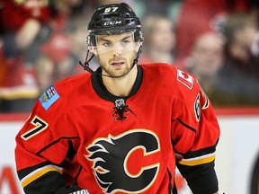 Calgary Flames Michael Frolik during NHL pre-season hockey in Calgary, Alta. on Friday September 25, 2015. (Al Charest/Calgary Sun/Postmedia Network)