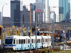 The Metro LRT crosses Kingsway and 106 Street, in Edmonton Alta. on Thursday Oct. 1, 2015. David Bloom/Edmonton Sun/Postmedia Network