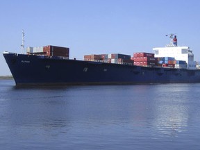 The El Faro is shown in this undated handout photo provided by Tote Maritime in Jacksonville, Florida, October 2, 2015. The U.S. Coast Guard said on Friday it was searching for the 735-foot cargo ship with 33 crew members aboard reported to be caught in the powerful Hurricane Joaquin near Crooked Island, Bahamas. The container ship El Faro was en route to San Juan, Puerto Rico from Jacksonville, Florida when the Coast Guard received a satellite notification that the ship had lost propulsion and was listing heavily. The crew reported flooding had been contained. (REUTERS/Tote Maritime/Handout via Reuters)