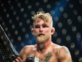 Alexander 'The Mauler' Gustafsson of Sweden reacts after losing to Anthony 'Rumble' Johnson (not pictured) of the U.S. in their UFC light heavyweight mixed martial arts bout at Tele2 Arena in Stockholm January 24, 2015. REUTERS/Jessica Gow/TT News Agency