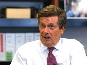 Mayor John Tory (MICHAEL PEAKE, Toronto Sun)