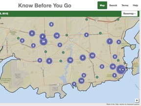 A new website from Kingston, Frontenac, Lennox and Addington Public Health provides users with information about health inspections in the Kingston area. (Screen grab/Kingston Whig-Standard)