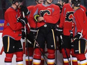 Calgary Flames during training camp in Calgary, Alta. on Monday October 5, 2015. The Flames will kick off the NHL season against the Vancouver Canucks. (Al Charest/Postmedia Network)