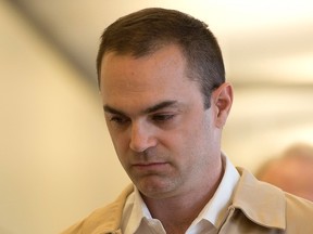Guy Turcotte arrives at the courthouse Monday, September 28, 2015 in Saint Jerome, Que.. Turcotte is being retried for the murder of his two children.THE CANADIAN PRESS/Ryan Remiorz