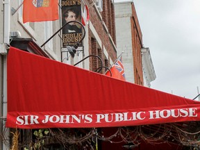 Sir John's Public House, located on Kings Street in Kingston, Ont. on Tuesday October 6, 2015. Julia McKay/The Kingston Whig-Standard/Postmedia Network