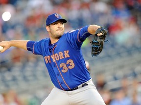 Matt Harvey of the New York Mets pitches against the Washington Nationals at Nationals Park on September 8, 2015 in Washington, DC. (Greg Fiume/Getty Images/AFP)