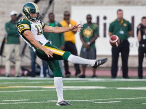 Grant Shaw, shown here at a game in Montreal in August 2014, is practising with the team for the first time since going on the six-game injured list. (Postmedia Network)