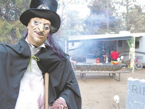 A Halloween-inspired camp site is one of the Halloween attractions at at Algonquin Provincial Park.