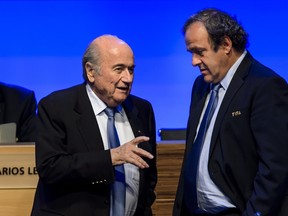 A FIFA ethics watchdog on October 8, 2015 suspended world body president Sepp Blatter and UEFA leader Michael Platini for 90 days after they were named in a Swiss corruption case. (AFP)