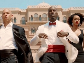 Vin Diesel and Tyrese Gibson in "Furious 7."