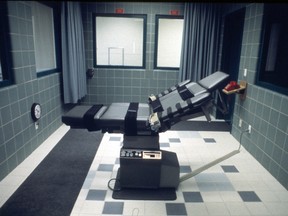 A table in the execution room at the U.S. federal prison in Terre Haute, Indiana, is pictured in this undated handout photo. (REUTERS/HO/Federal Bureau of Prisons)
