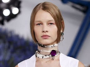 Model Sofia Mechetner presents a creation by Belgian designer Raf Simons as part of his Spring/Summer 2016 women's ready-to-wear collection for Christian Dior fashion house in Paris, France, in this October 2, 2015 file photo. Living a life many young girls around the world dream of, Sofia Mechetner is opening the Paris fashion show of one of the world's most famous labels, Dior. She is 14 years old, an age some feel is too young to be working in a cutthroat industry. (REUTERS/Benoit Tessier/File)
