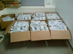 RCMP were called in, and they found a large amount of marijuana, vacuum-sealed and packed into several cardboard boxes.