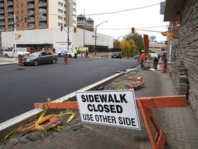 Meetings were held among representatives of the Downtown Sudbury Business Improvement Area, the City of Greater Sudbury, Interpaving Ltd., Christ the King Centre and other downtown organizations after an Elgin Street construction project turned deadly. (Sudbury Star file photo)