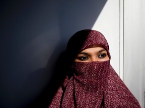 Zunera Ishaq is pictured in a lawyer's offices in Toronto on Thursday, October 8, 2015. THE CANADIAN PRESS/Chris Young