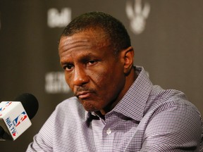 Raptors head Coach Dwane Casey was not happy with the focus his team showed during a practice this week. (Stan Behal/Toronto Sun)