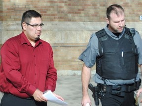 Jeremiah Jobb leaves the Prince Albert Court of Queen's Bench on Friday Oct. 9, 2015. Jobb was sentenced to four years in federal prison for a drunk-driving crash that lead to the death of Taylor Litwin, 21, and Brandy Lepine, 17. THE CANADIAN PRESS/HO-CKBI-Khang Nguyen