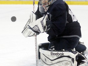 Goalie Eric Comrie. (WINNIPEG SUN FILES)