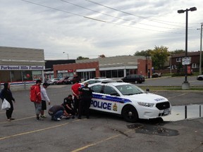 Three bakery store employees chased a thief and caught him early on Sunday, Oct. 11, 2015. The incident started just before 9 a.m., at the Farhat Bakery in the Parkwood Hills Plaza at Fisher and Meadowlands. A thief tried to run away with a donation box for a local mosque. The donation box was recovered.
DON WILCOX/Ottawa Sun