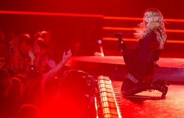 Madonna performs at Rexall Place during her Rebel Heart Tour, in Edmonton Alta. on Sunday Oct. 11, 2015. David Bloom/Edmonton Sun/Postmedia Network