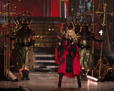 Madonna performs at Rexall Place during her Rebel Heart Tour, in Edmonton Alta. on Sunday Oct. 11, 2015. David Bloom/Edmonton Sun/Postmedia Network