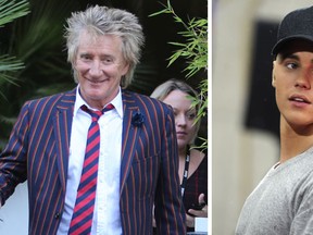 Rod Stewart and Justin Bieber. (Rocky/WENN.com and Dennis Van Tine/Future Image/WENN.com)