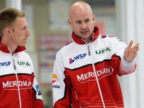 Third Marc Kennedy and skip Kevin Koe are undefeated in their last two World Curling Tour events )(David Bloom, Edmonton Sun).