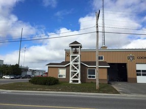 The new bell tower was up and on display during the open house at the fire hall.