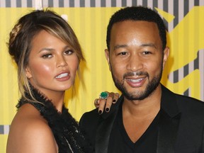 Chrissy Teigen and John Legend at the 2015 MTV Video Music Awards (VMA's) on August 30, 2015. (Brian To/WENN.com)