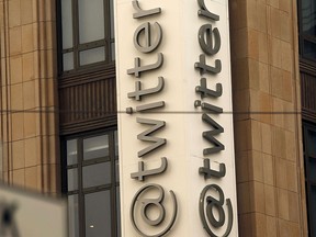 The Twitter logo is shown at its corporate headquarters in San Francisco, California in this April 28, 2015 file photo.  REUTERS/Robert Galbraith/Files