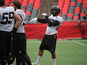 The Ottawa RedBlacks may give Reggie Dunn a chance to be a kick returner on Friday night against the Winnipeg Blue Bombers at TD Place. TIM BAINES/OTTAWA SUN