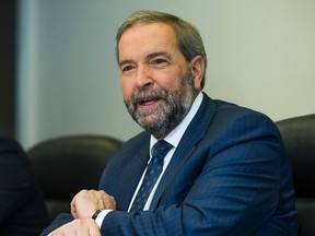 Federal NDP Leader Tom Mulcair meets with the editorial board of the Toronto Sun in Toronto on Tuesday October 13, 2015. (Ernest Doroszuk/Toronto Sun)