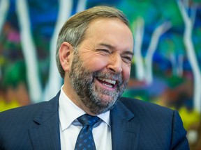 Federal NDP leader Tom Mulcair meets with the editorial board of the Toronto Sun in Toronto, Ont. on Tuesday October 13, 2015. Ernest Doroszuk/Toronto Sun/Postmedia Network