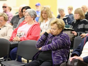 The voters listen intently at the Sudbury CARP debate at the Parkside Older Adult Centre in Sudbury, Ont. on Tuesday October 13, 2015. Gino Donato/Sudbury Star/Postmedia Network