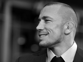 Actor Georges St-Pierre attends Marvel's "Captain America: The Winter Soldier" premiere at the El Capitan Theatre in Los Angeles on March 13, 2014. (Charley Gallay/Getty Images for Disney/AFP)