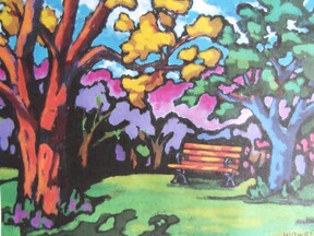 London artist Janice Howell?s Springbank Park, A Cosy Corner, is part of the Gallery Painting Group?s juried show and sale at Byron Public Library Thursday through Saturday.