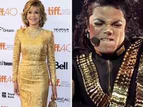 Jane Fonda and Michael Jackson. (Reuters file photos)