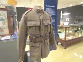 This First World War uniform is part of Lambton Heritage Museum's exhibition, Lambton at War. Postmedia Network file photo
