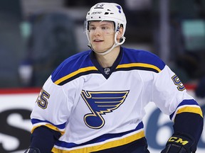 Colton Parayko scored two goals against the Calgary Flames on Tuesday. (Al Charest, Postmedia Network)