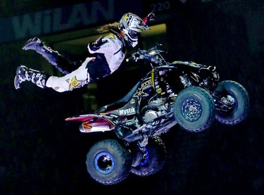 Travis Pastrana's Nitro Circus Live performed at the Canadian Tire Centre in Ottawa Ontario Thursday Oct 15, 2015. Travis and his friends performed on dirt bikes, skateboards,BMX bikes and many other non-flying items for the audience Thursday.  Tony Caldwell/Ottawa Sun/Postmedia Network